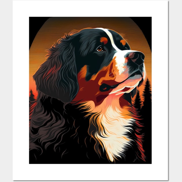Bernese mountain top dog wall art